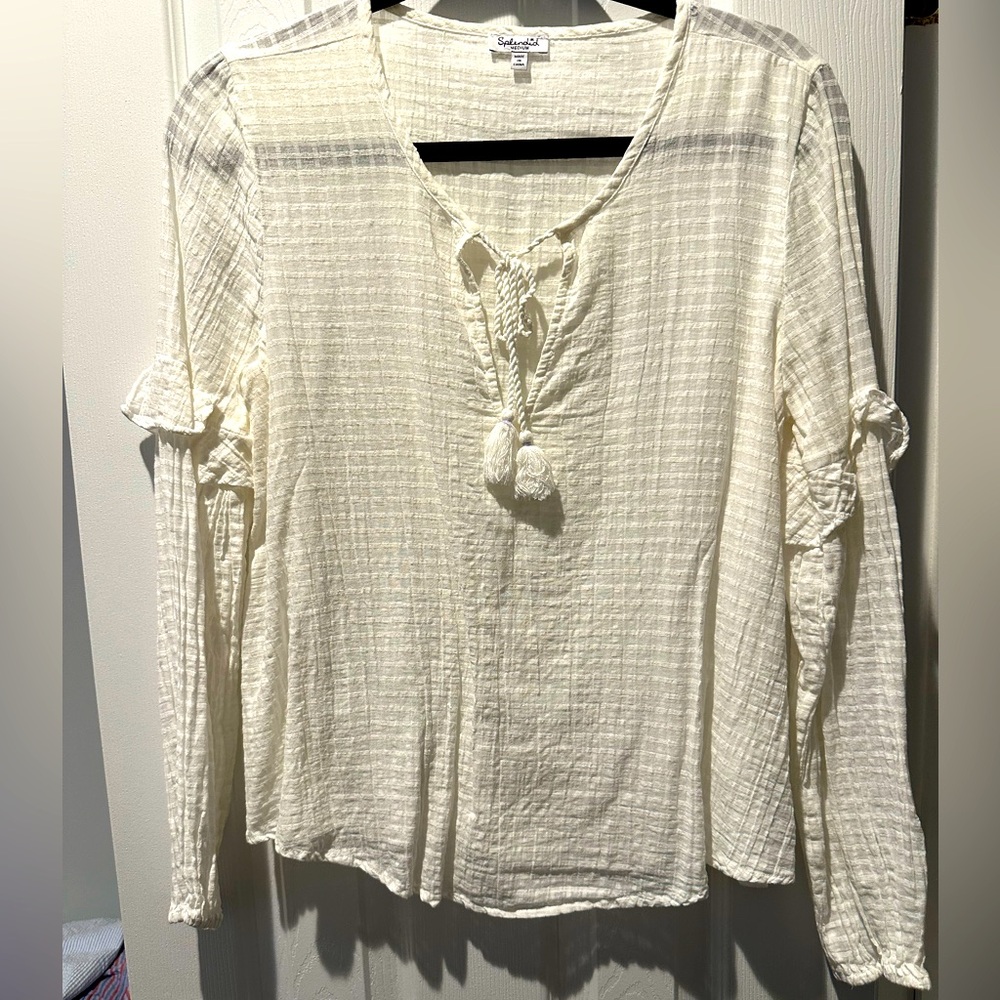 Splendid Ruffle-Sleeve Blouse